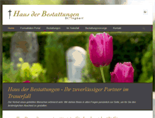 Tablet Screenshot of haus-der-bestattungen.com